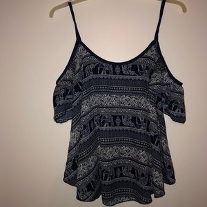 Navy blue casual top